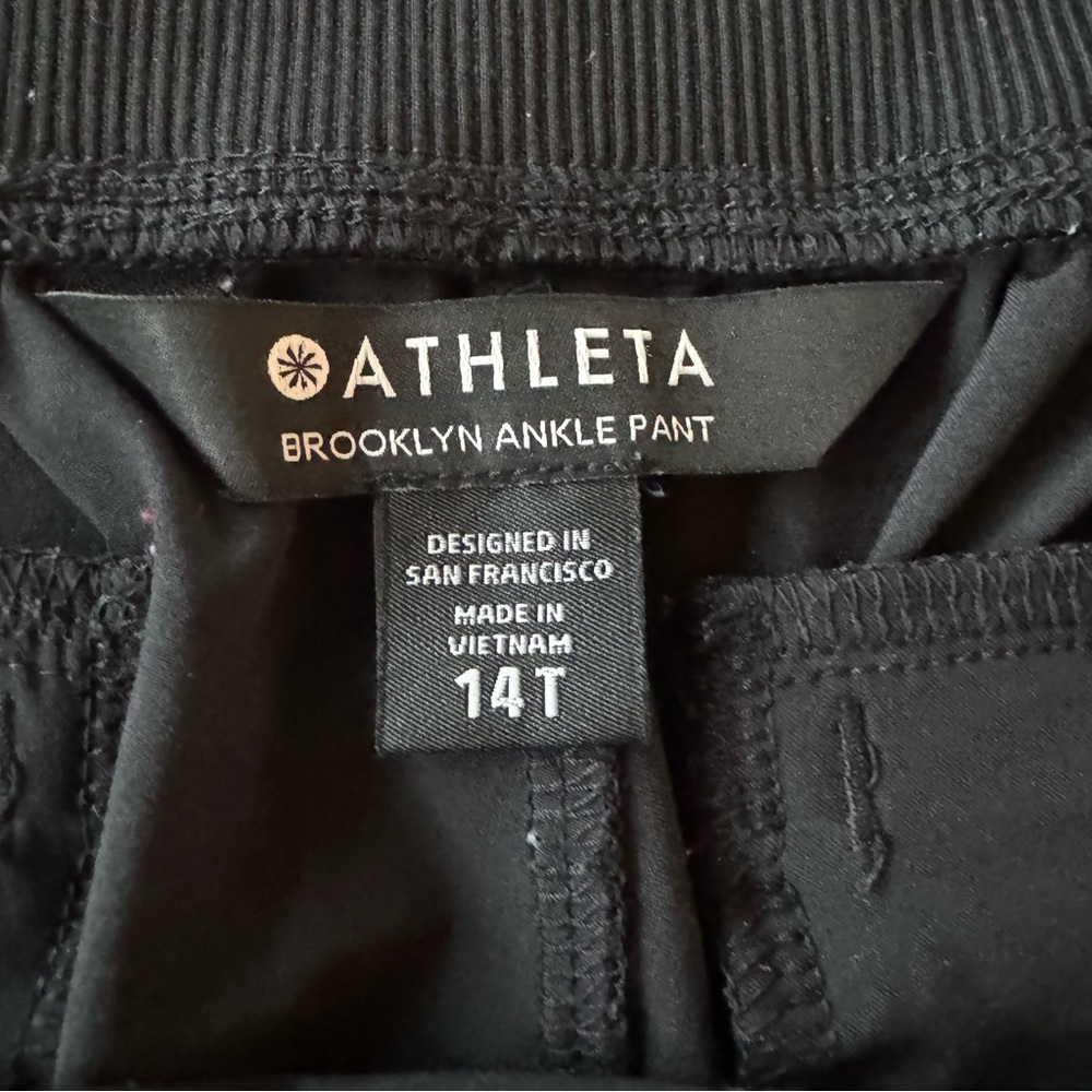 Athleta Brooklyn Black Mid Rise Ankle Pants, Size 14 Tall - Picture 6 of 13